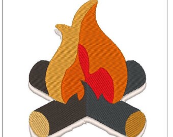 Campfire embroidery pattern download for Machine Embroidery for 4X4 hoop