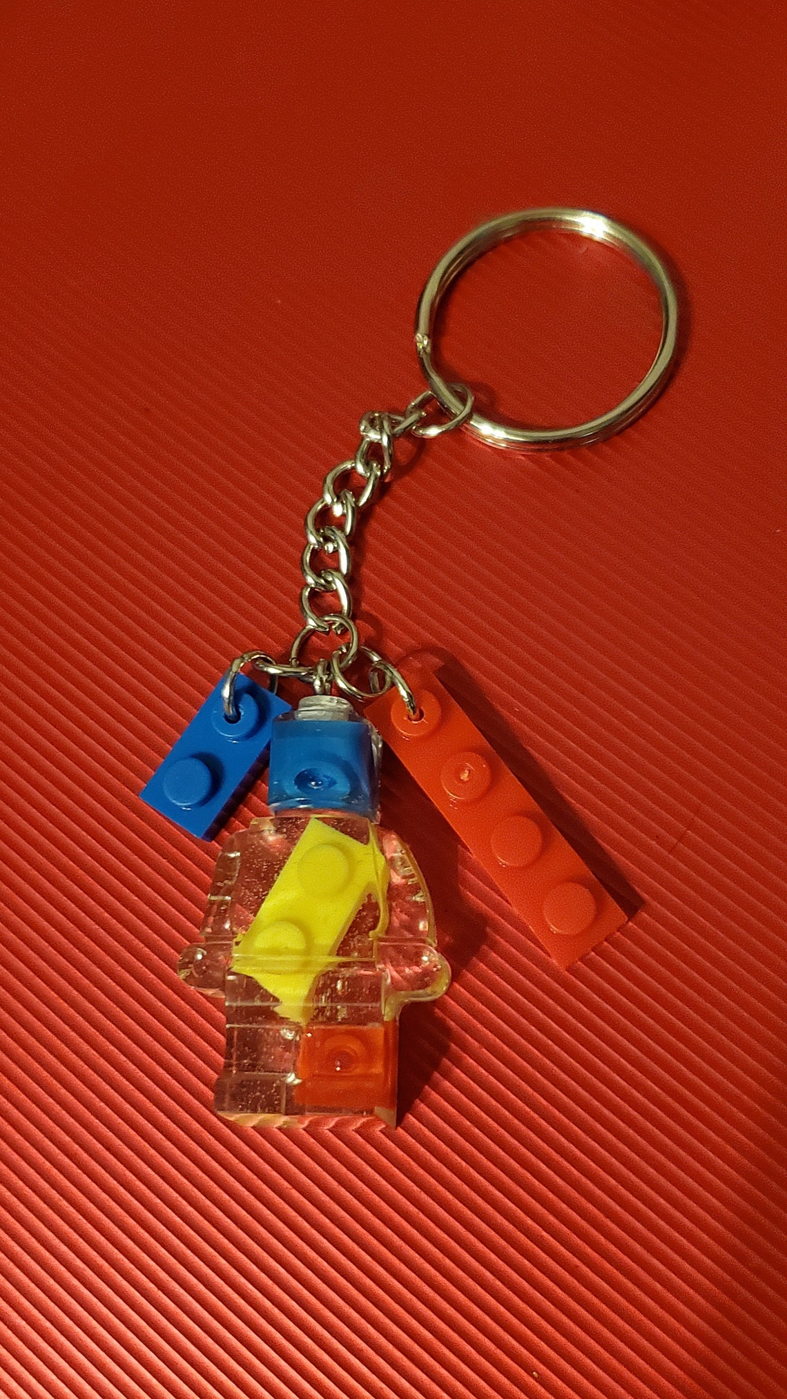 michelangelo lego keychain