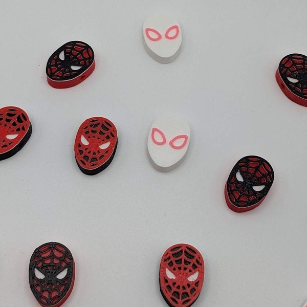 Spiderman, Ghost Spider, Miles Morales Beads - Jewelry Beads - Marvel - 3D Printed - Pony Beads