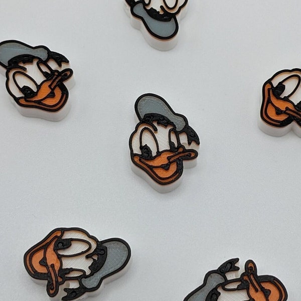 Donald Duck Inspired Custom Beads - Unique Beads - Beads for Making Jewelry - 3D Printed - Pony Beads - Disneyland Outfit - Daisy and Donald