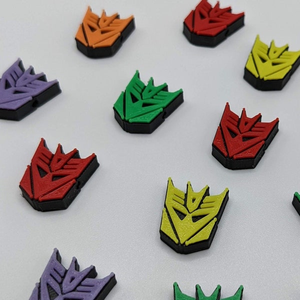 Transformers Decepticons Kandi Beads - Plastic Beads - Custom Beads - 3D Printed - Pony Beads