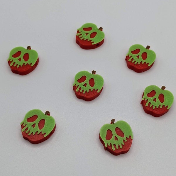 Poison Apple Plastic Bead - Snow White Inspired - Pony Beads - Jewelry Bead