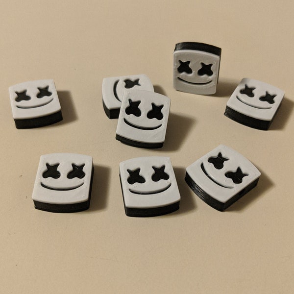 Marshmello Kandi Beads - 3D Printed - Pony Beads