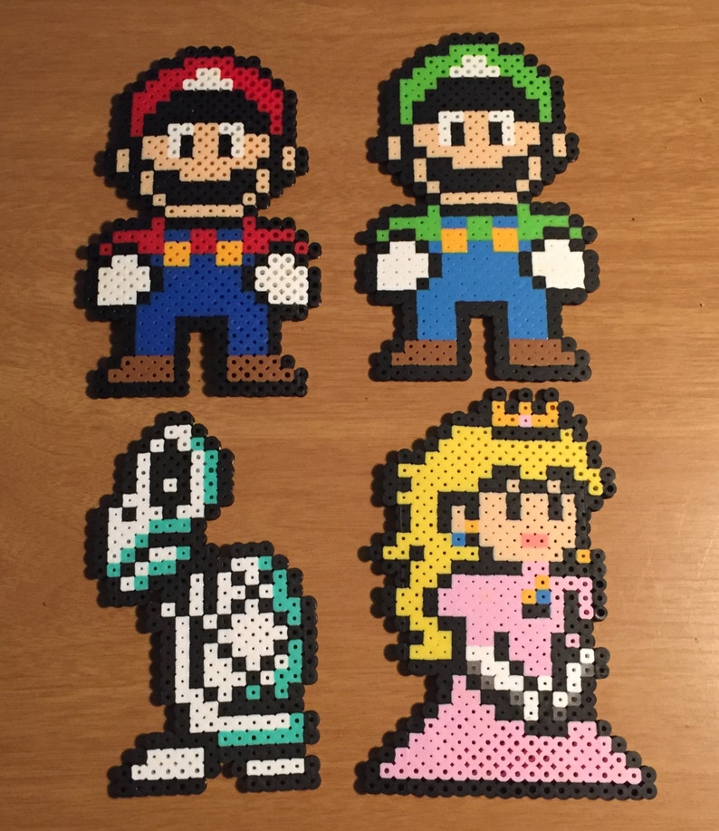Super Mario Perler Bead Character Nerdy Collectible Pixel Etsy Ireland
