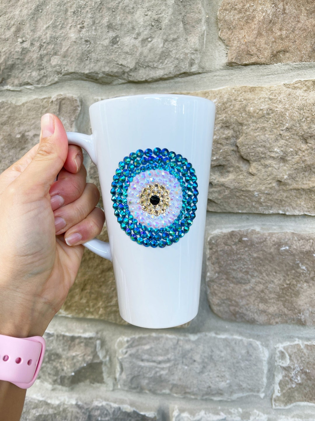Evil Eye Rhinestone Evil Eye Rhinestone Mug - Etsy
