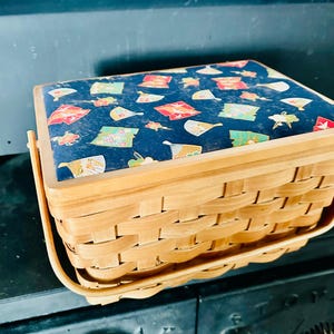 Rattan & Fabric Sewing Box
