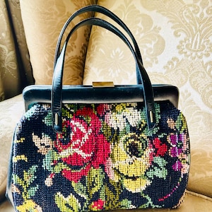 Bolso de mano vintage con tapiz