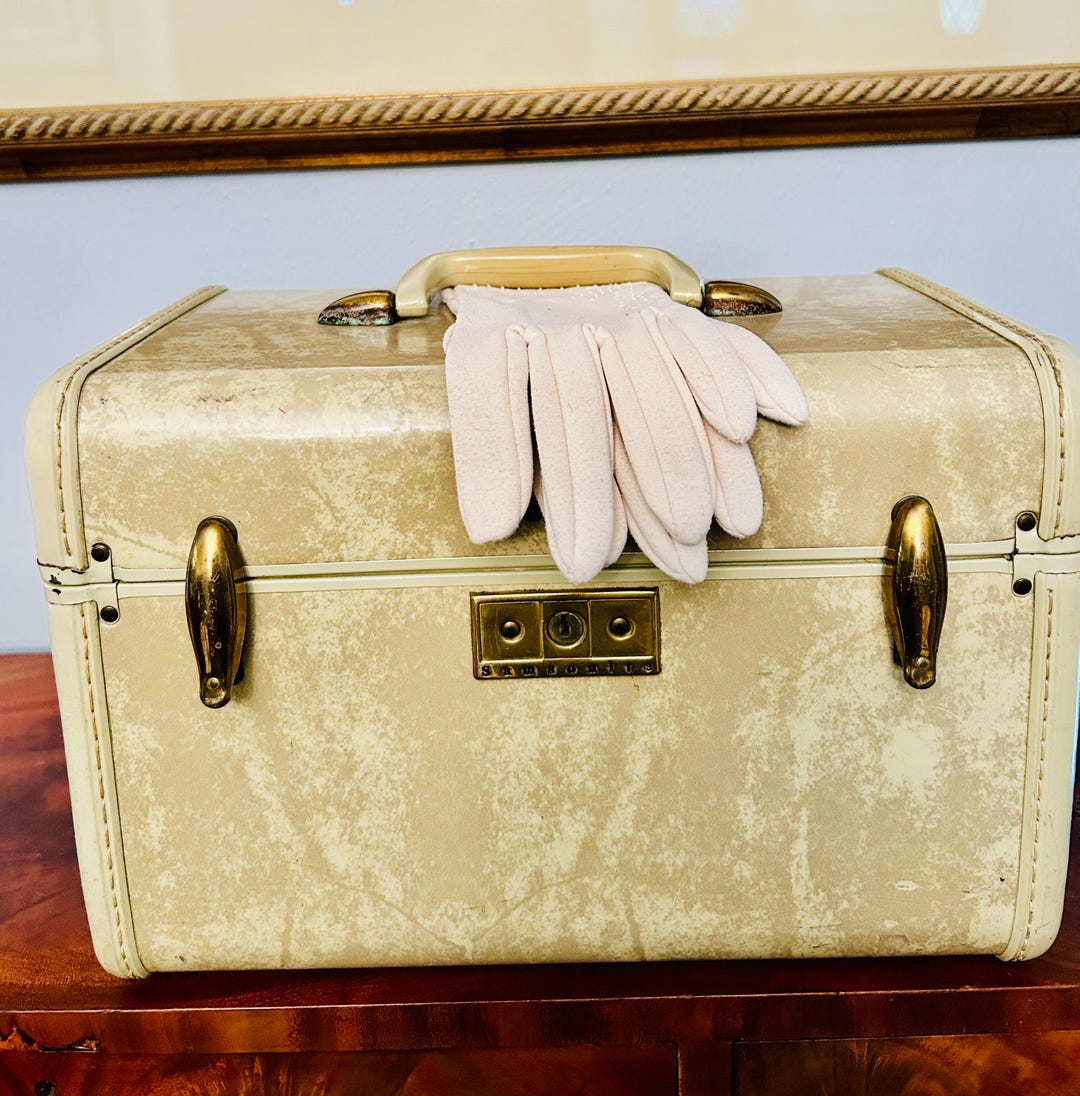 Samsonite Pattern 1950’s Samsonite Train Case Ivory Marble Pattern - Etsy