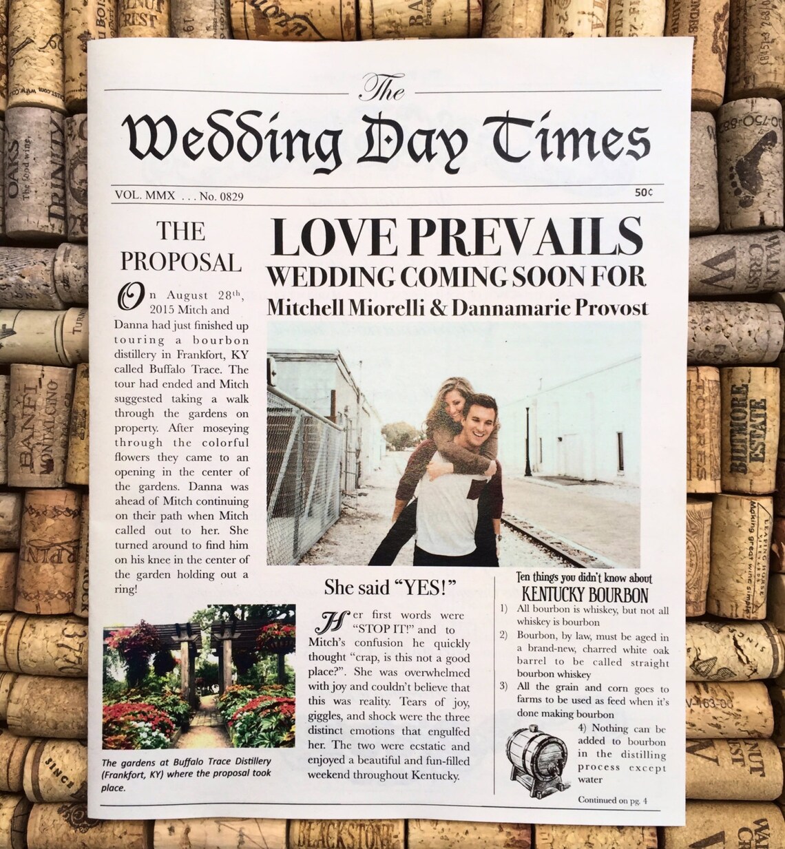 Vintage Newspaper Wedding Invitation Etsy