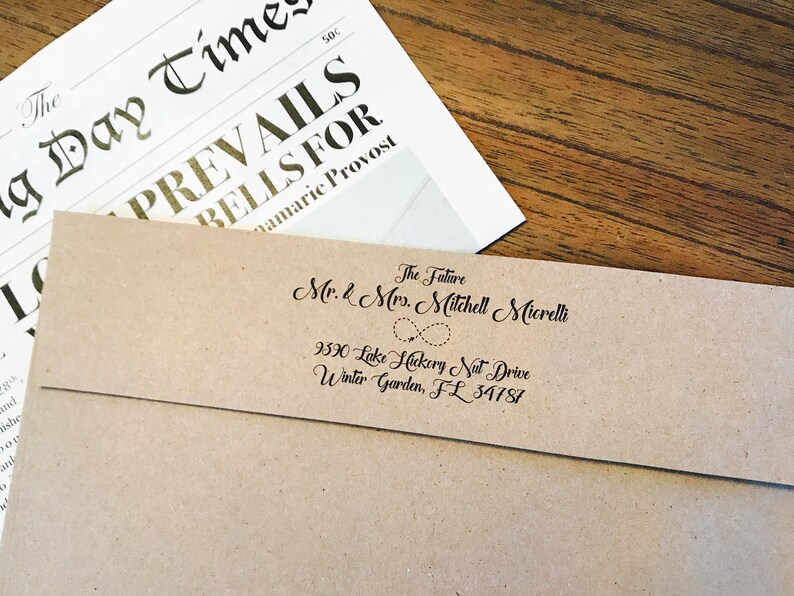 Rustic Custom Kraft Envelopes Etsy