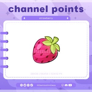Strawberry Channel Point for Twitch | Channel Point Icon, Emotes & Discord Rewards