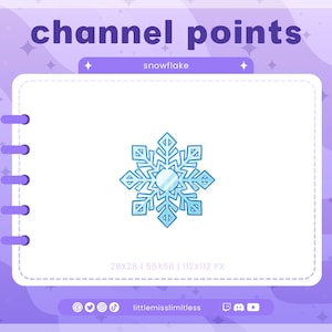Snowflake Ice Channel Point for Twitch | Channel Point Icon, Emotes & Discord Rewards