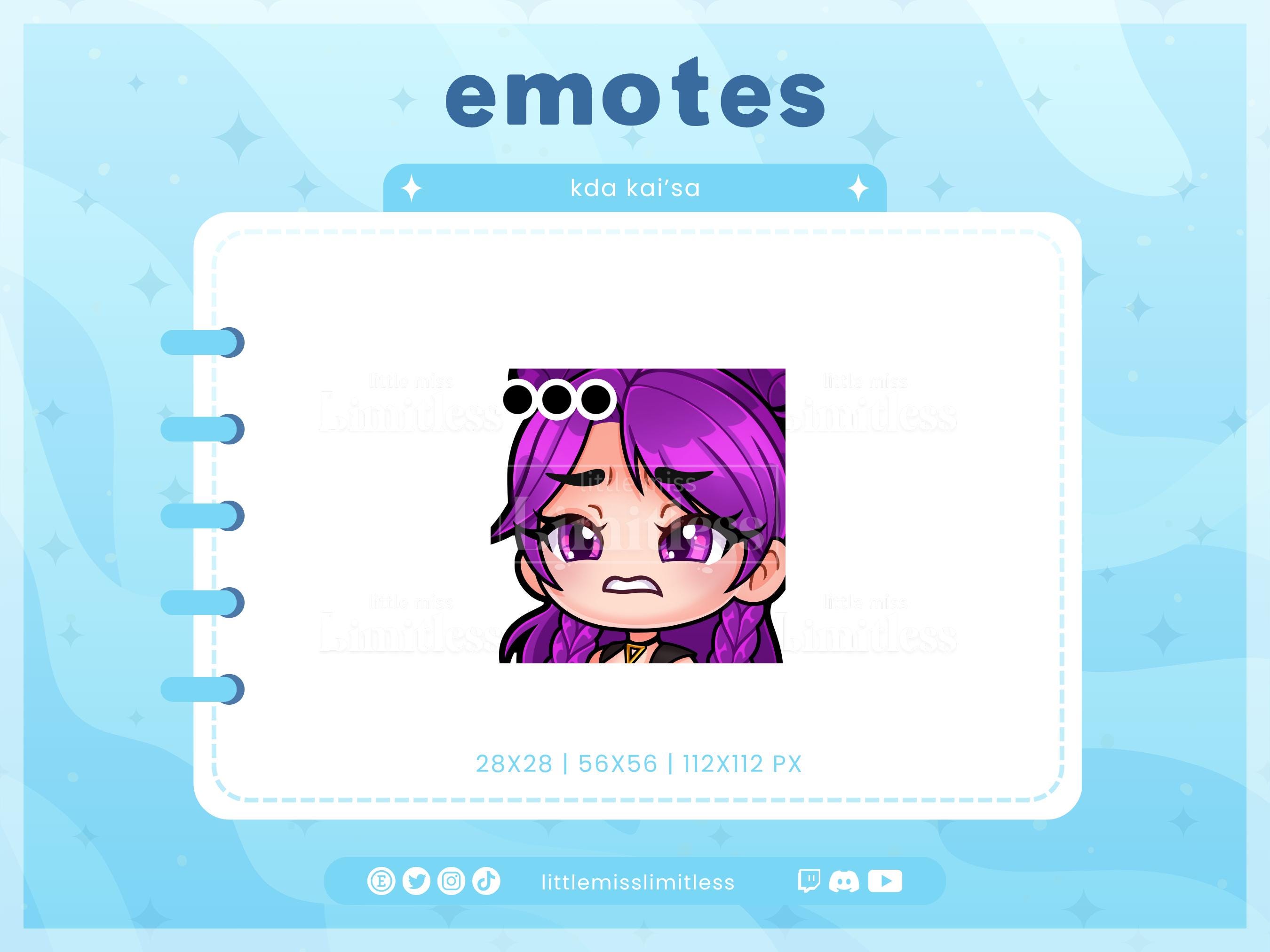 KDA Kai'sa League of Legends Emote | Custom Twitch/discord/youtube ...