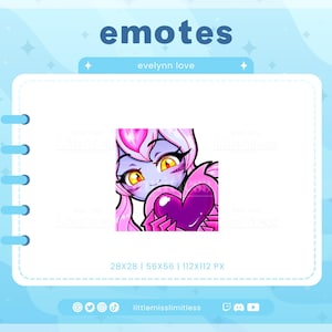 Evelynn Heart League of Legends Emote | Custom Twitch/Discord/Youtube Emotes | Stream Emotes