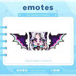 Star Nemesis Morgana League of Legends Emote | Custom Twitch/Discord/Youtube Emotes | Stream Emotes