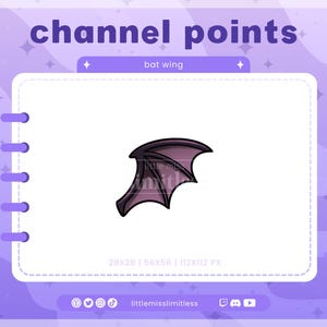 Bat Wing Twitch Channel Point | Spooky Emote Icon | Stream & Discord Reward