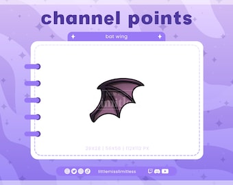 Bat Wing Twitch Channel Point | Spooky Emote Icon | Stream & Discord Reward