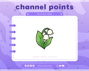 Lily of the Valley Twitch Channel Point | Delicate Flower Emote Icon | Stream & Discord Reward
