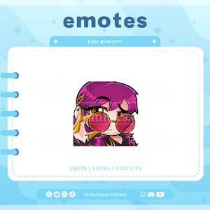 KDA Evelynn League of Legends Emote | Custom Twitch/Discord/Youtube Emotes | Stream Emotes