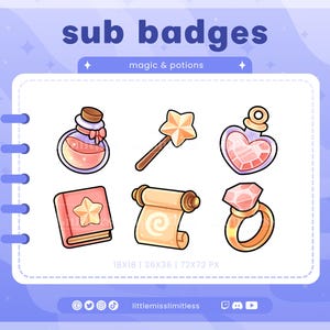 Subbadges magie en drankjes | Twitch, YouTube, Kick, Discord | Bitbadges, abonneerollen