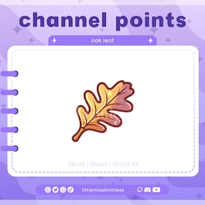 Oak Leaf Channel Point for Twitch | Channel Point Icon, Emotes & Discord Rewards