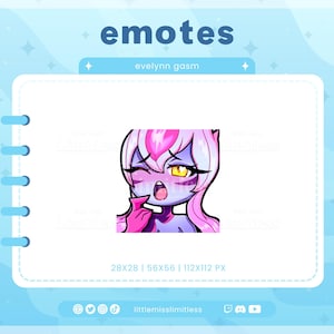 Evelynn Gasm League of Legends Emote | Custom Twitch/Discord/Youtube Emotes | Stream Emotes