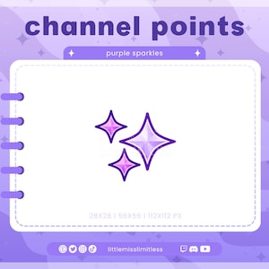 Purple Sparkle Channel Point for Twitch | Channel Point Icon, Emotes & Discord Rewards