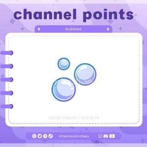 Bubble Channel Point for Twitch | Channel Point Icon, Emotes & Discord Rewards