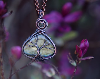 Tree of Life Necklace / Labradorite Pendant / Tree of life pendant