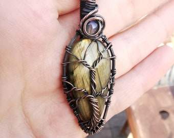 Tree of Life Necklace / Labradorite Pendant