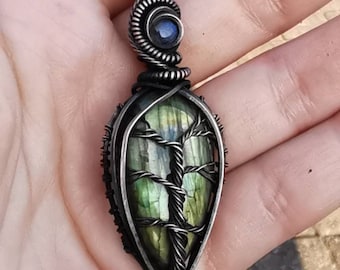 Tree of Life Necklace / Labradorite Pendant