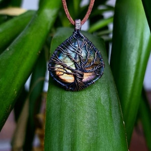 Tree of Life Pendant / Wire Wrapped Jewelry / Crystal Necklace / Tree of Life / Hippy / Festival / Boho / Jewelry / Crystal image 1