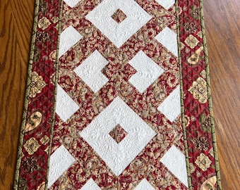 Patchwork Quilted Table Runner - 18”x30.5”