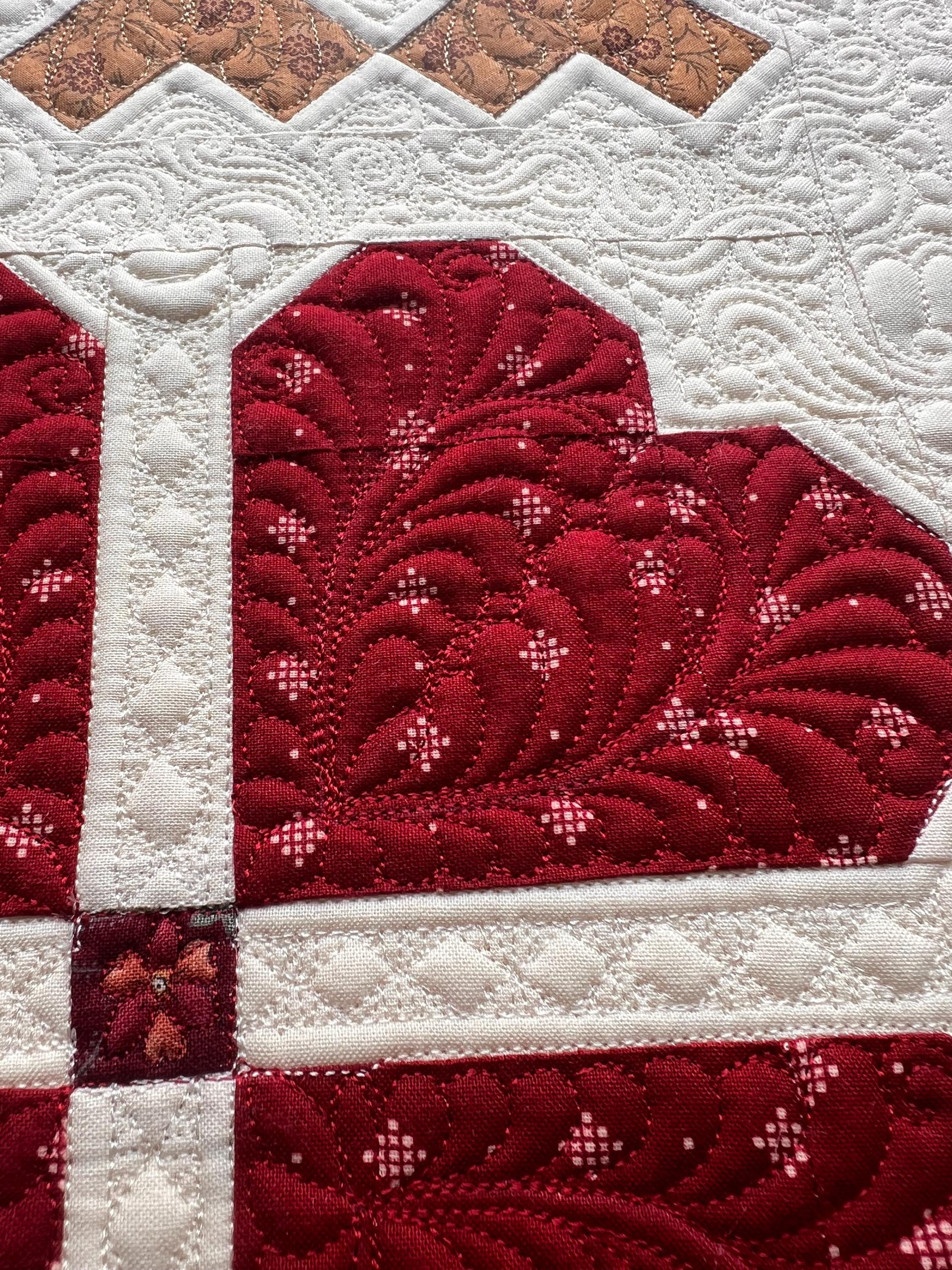 Handmade Heart Quilted Table Runner, Valentine's Day Decor - Etsy