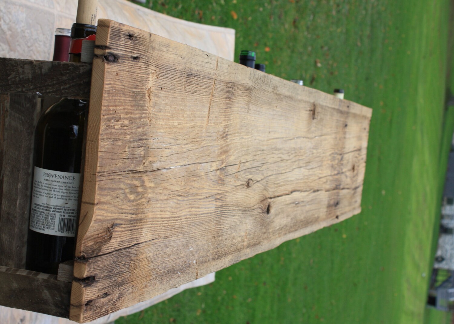 Rustic Wine Rack made with vintage barn wood holds 48 bottles Etsy