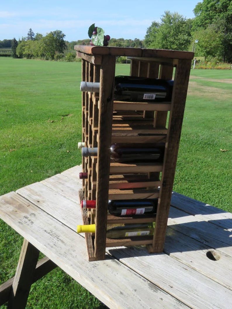 Rustic 24 bottle wine storage Etsy
