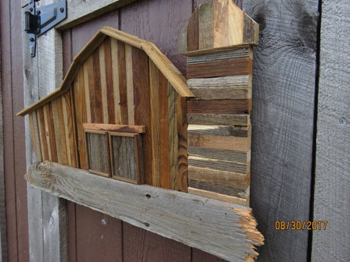 Barn Wood Wall Hanging of Barn Vintage repurposed Barn Wood Etsy