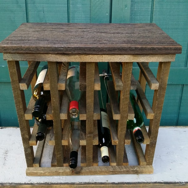 Rustic Wine Rack Etsy