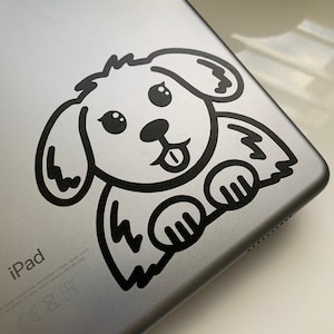 Fluffy Dog Peeking Sticker