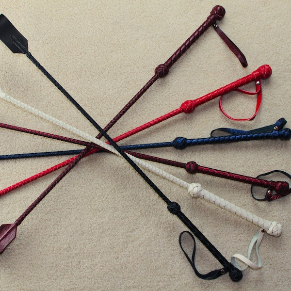 English Crop Whip (Riding Crop) Genuine Leather one color