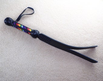 Spanking Tawse Rainbow Premium Leather (Paddle) - 23 inches.
