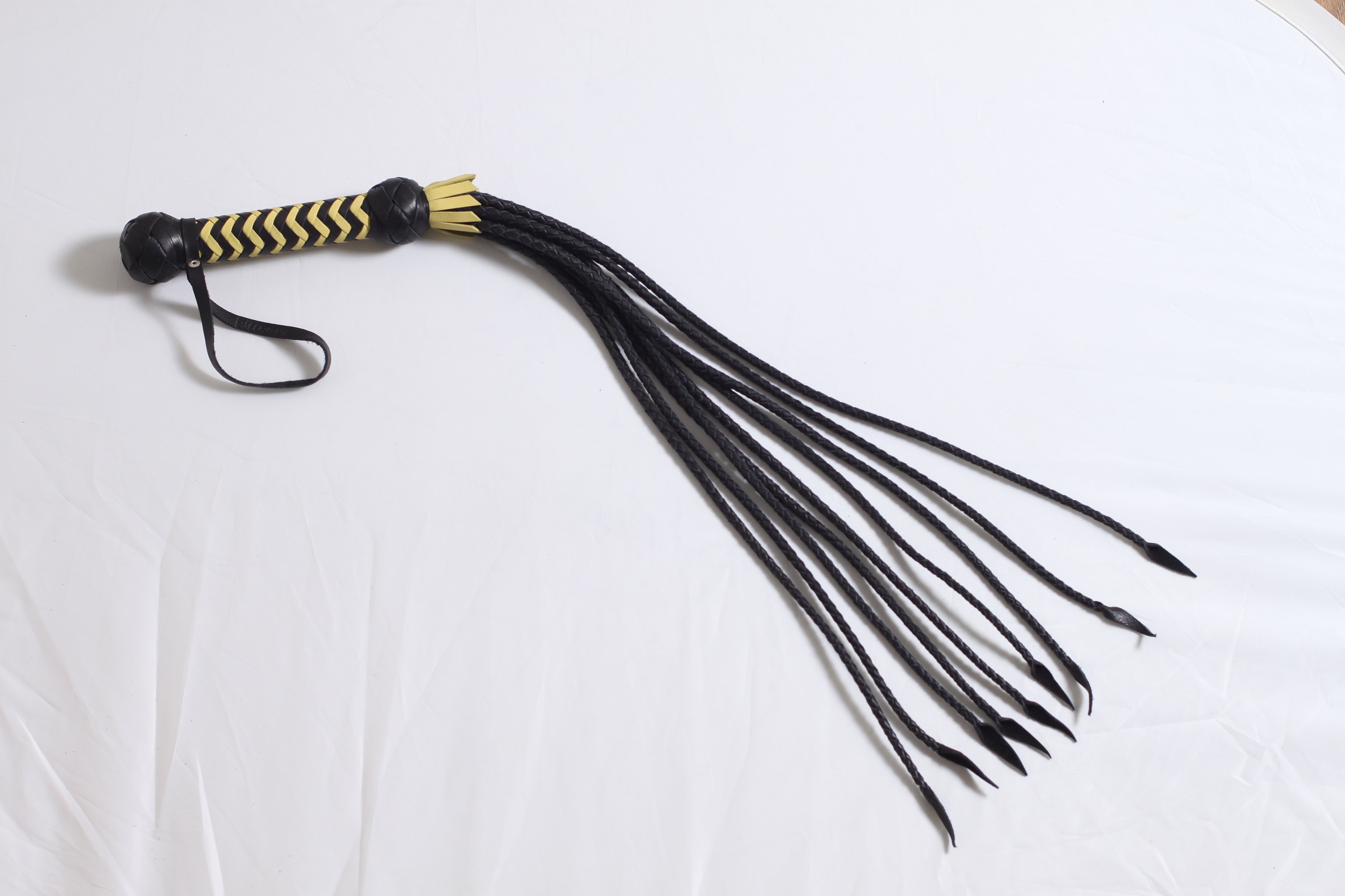 Cat O'Nine Tail Whip Premium Leather 9 tails Etsy Cat O'Nine Tail Whip Premium Leather 9 tails Etsy