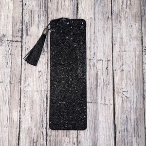 Svart Druzy Epoxy Bokmärke