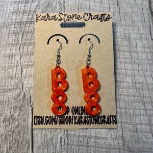 Halloween BOO Epoxy Dangle Earrings