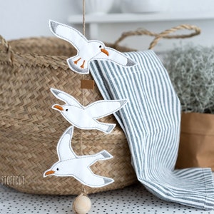 ITH embroidery file seagull garland 10x10 (4"x4")