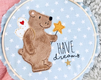Embroidery file Have Dreams Bear 14x25 (5.7"x10")