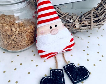 Colgante de archivo de bordado ITH Santa 10x10 (4"x4")