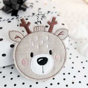 Embroidery file ITH Christmas ball deer 10x10 (4"x4")