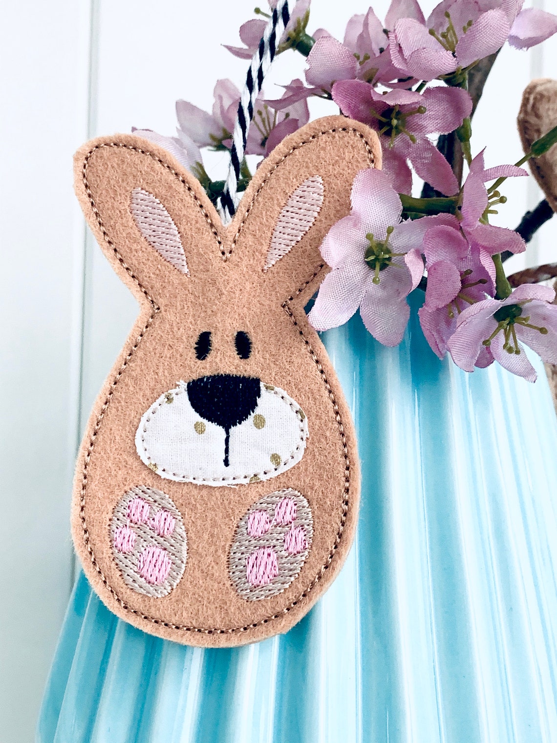 Embroidery File Bunnies Pendant 10x10 4x4 Etsy