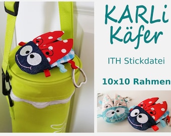 ITH Stickdatei Käfer KARLi 10x10 Rahmen